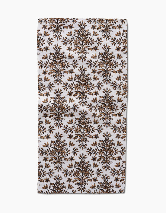 Geometry Rustic Lacy Tile Natural Bar Towel