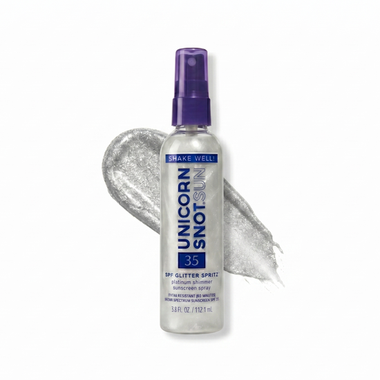 Unicorn Snot | Glitter Beauty - SPF 35 Glitter Spritz | Sunscreen Spray | Platinum