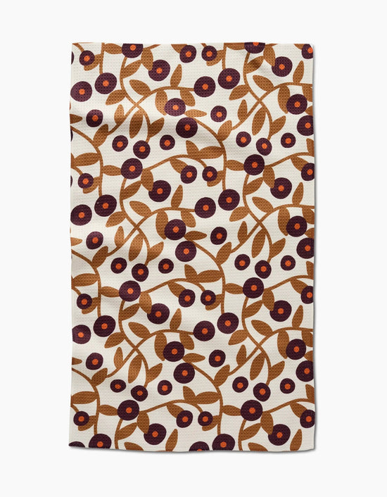 Geometry Swirling Vines Tea Towel