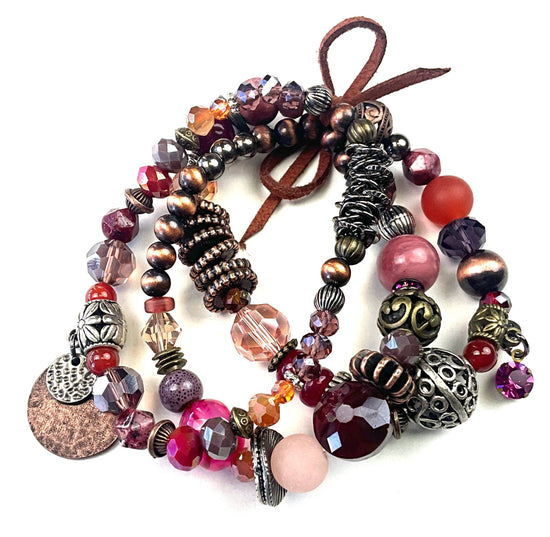 Lost and Found Multi STD. Beaded Stretch Bracelet Set