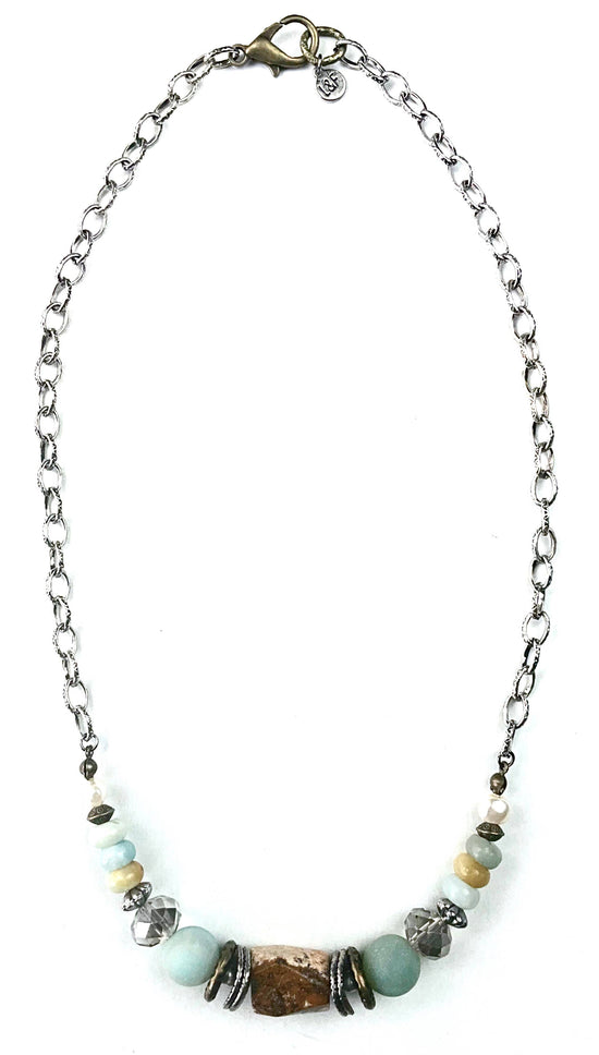 Lost and Found SHORT CENTER BEADED ON CHAIN