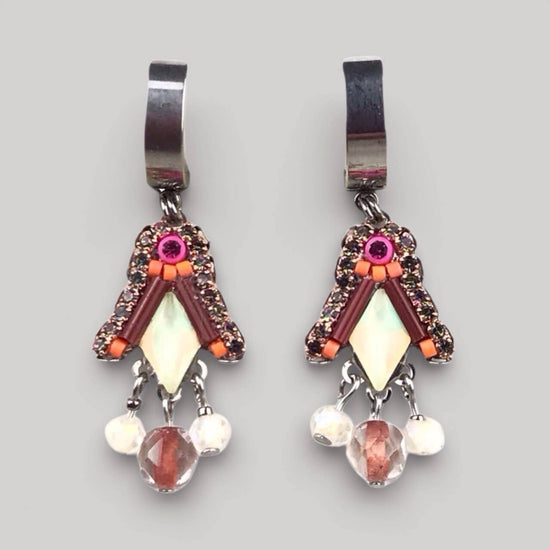 Melizi Jewelry Tulip Crystal Earrings VANILIA Handmade in Spain