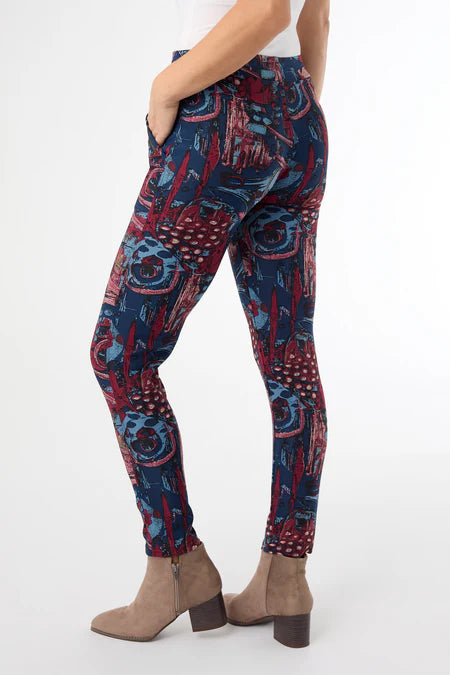 Coco and Carmen Printed Jasmine Zip Pocket Leggings