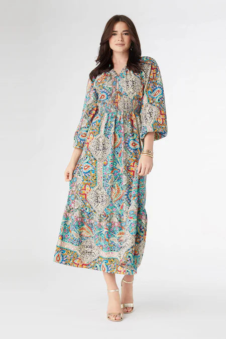 Coco & Carmen Lotus Paisley Floral Print Maxi Dress