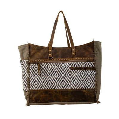 MYRA Sand Weaver Weekender Bag