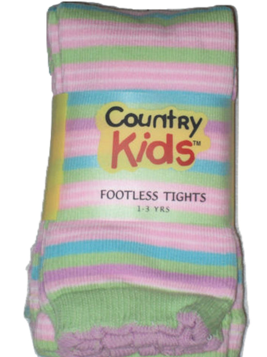 Cotton Funky Stripe Capri Footless Tights COUNTRY KIDS Sizes Fits Ages 1-8