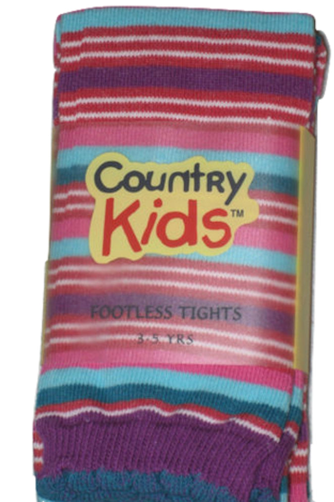 Cotton Funky Stripe Capri Footless Tights COUNTRY KIDS Sizes Fits