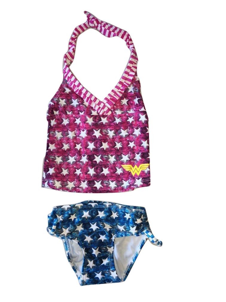 In Gear Wonder Woman Swimsuit 2 Piece Tankini in Sizes from 2T to 8 – Lake  Country Boutique