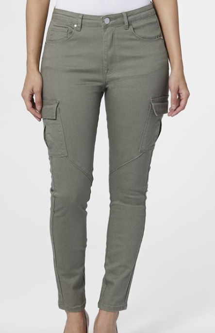 Marissa Cargo Skinny Jeans Olive