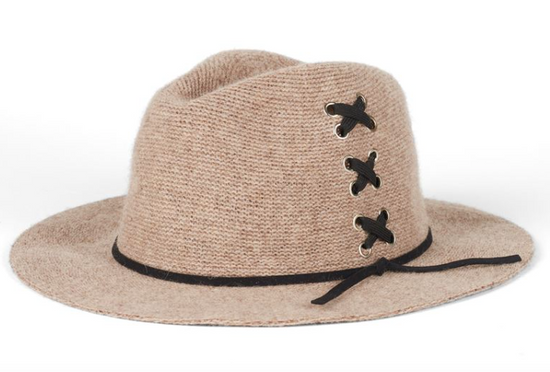 Coco and Carmen Stitch Side Ranch Hat in Taupe or Solid Black